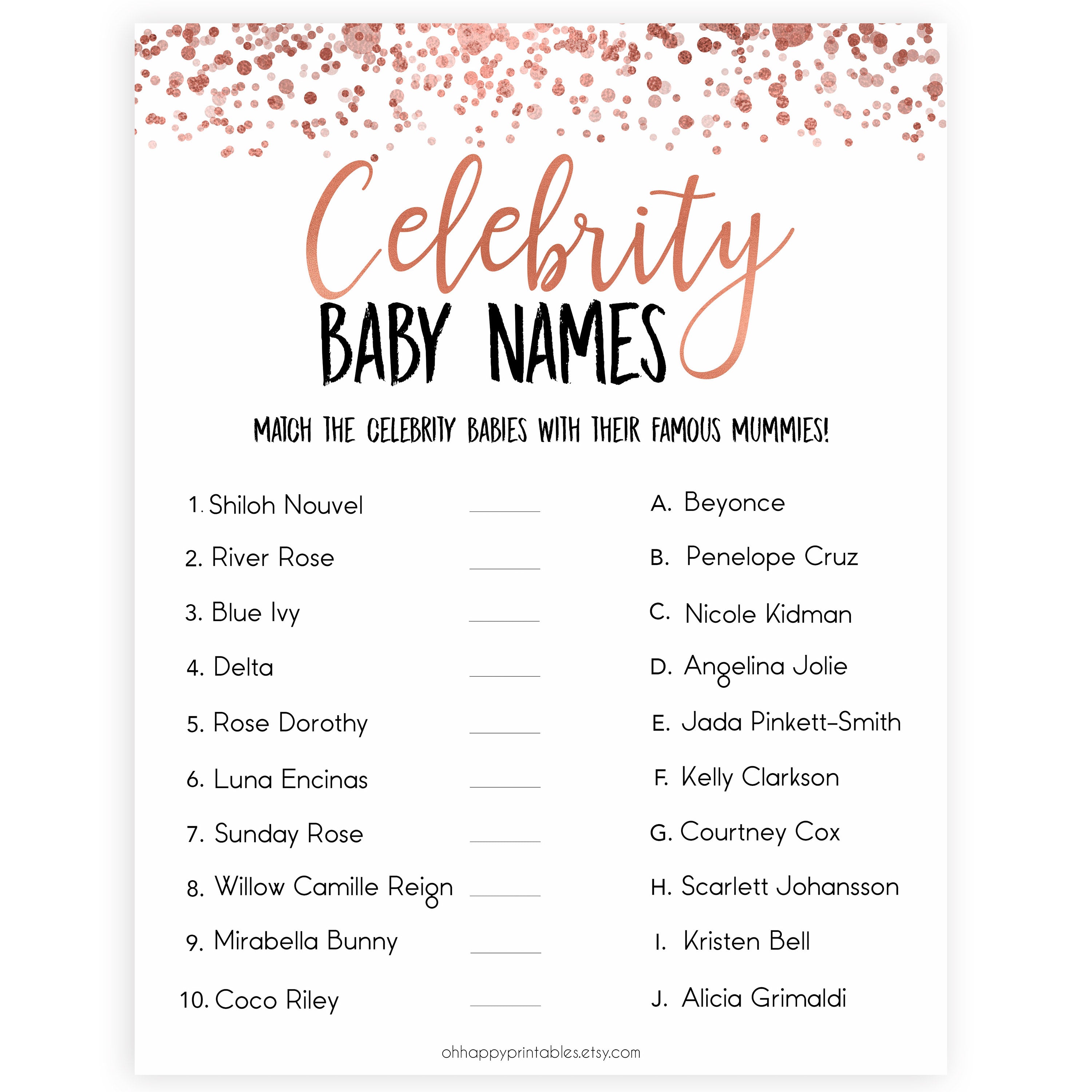 Celebrity baby girl names
