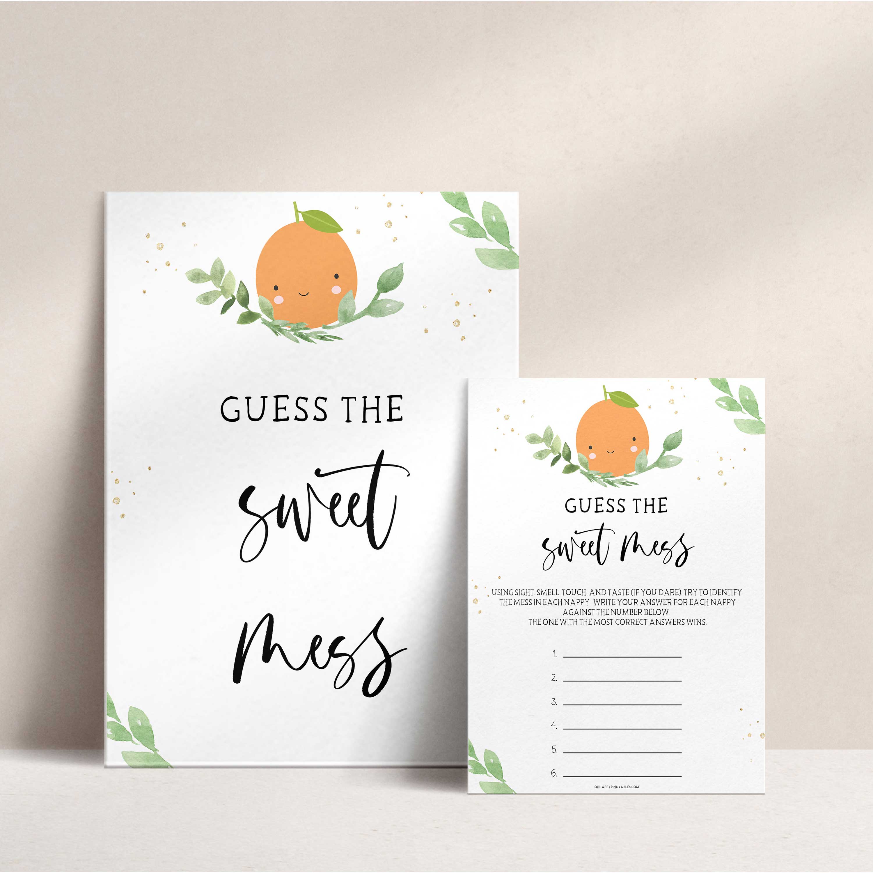 Guess The Sweet Mess - Little Cutie Printable Baby Shower Games –  OhHappyPrintables