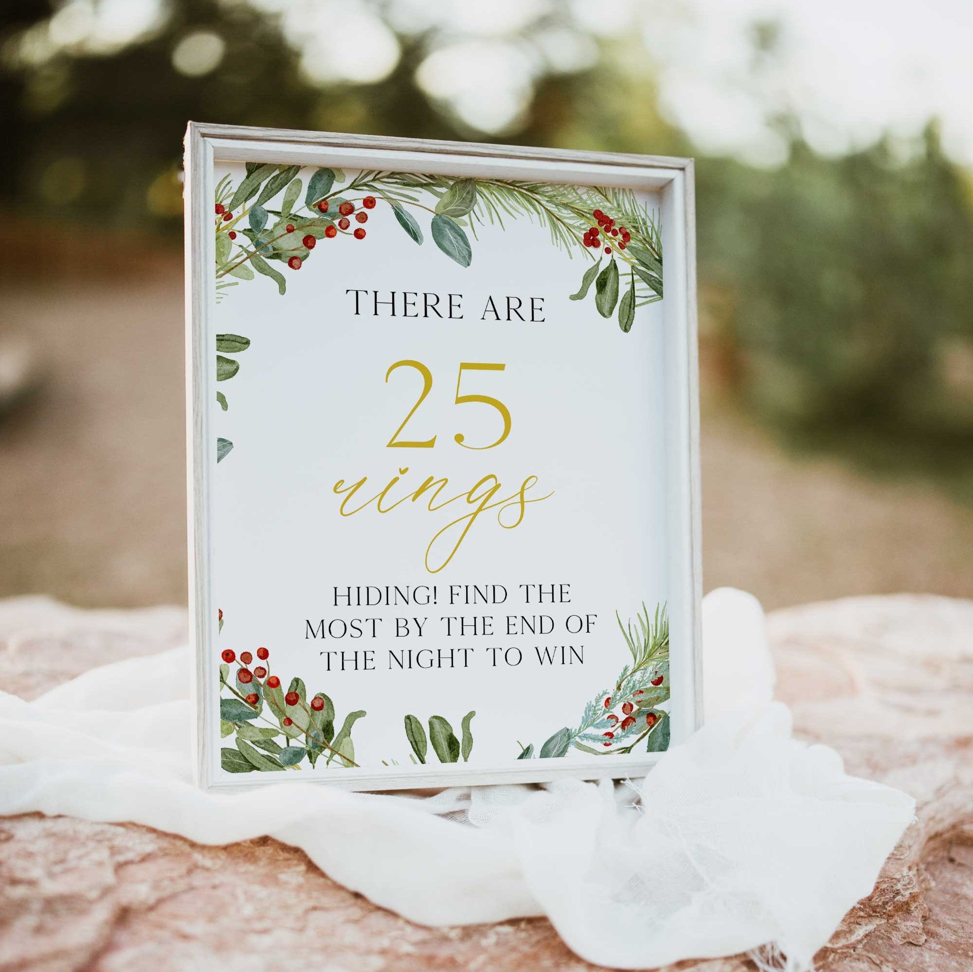 100 editable bridal shower games in a Christmas theme