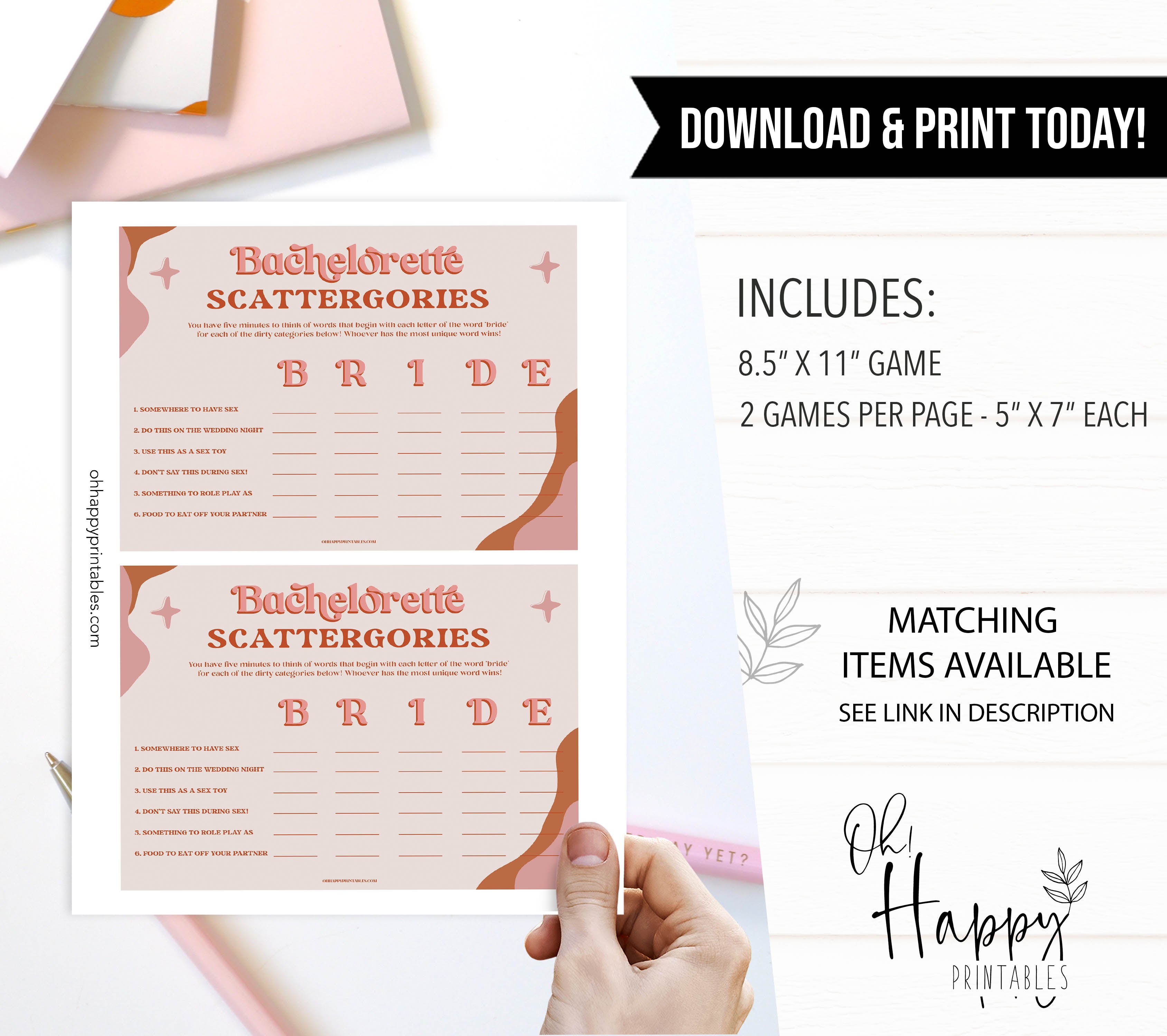 bachelorette scattergories game, 70s retro bridal shower, retro bridal shower games, modern 70s bridal collection, 70s bridal shower, printable bridal games