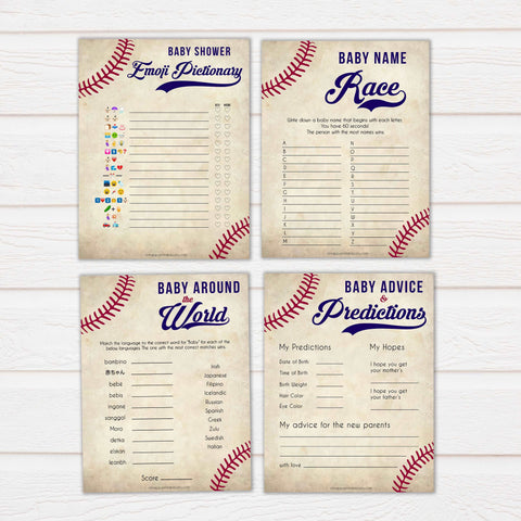 baseball 10 baby games games, baby shower games pack, printable baby shower games, baseball baby games, fun baby games, popular baby games