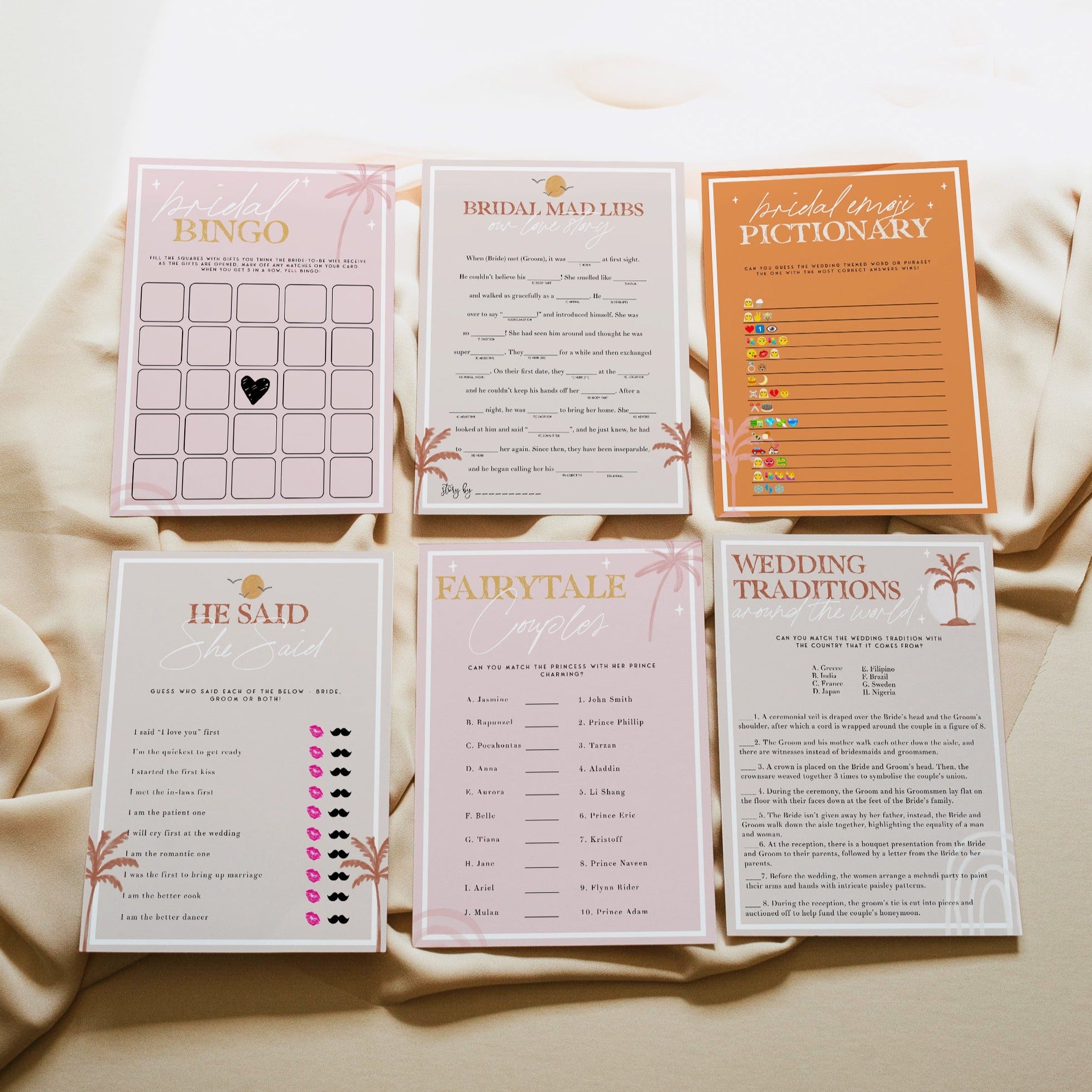 editable 100 bridal shower games, printable bridal shower games, palm springs bridal shower games, fun bridal games