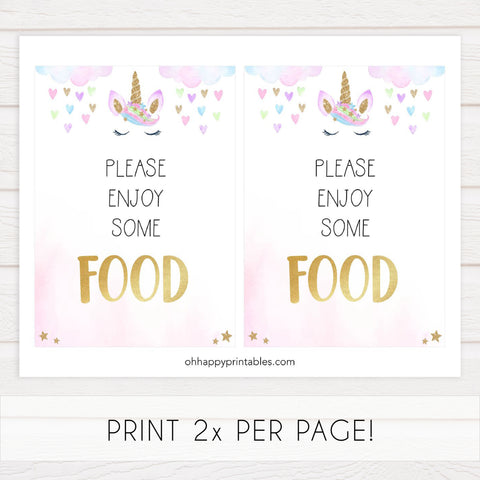 food baby table sign decor, Unicorn baby decor, printable baby table signs, printable baby decor, baby adventure table signs, fun baby signs, baby unicorn fun baby table signs