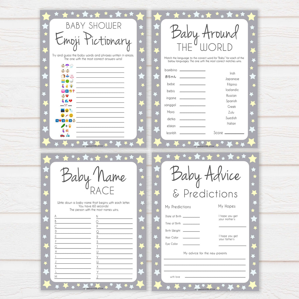 10 Pink Swash Baby Shower Games Bundle - Printable Baby Shower Games ...