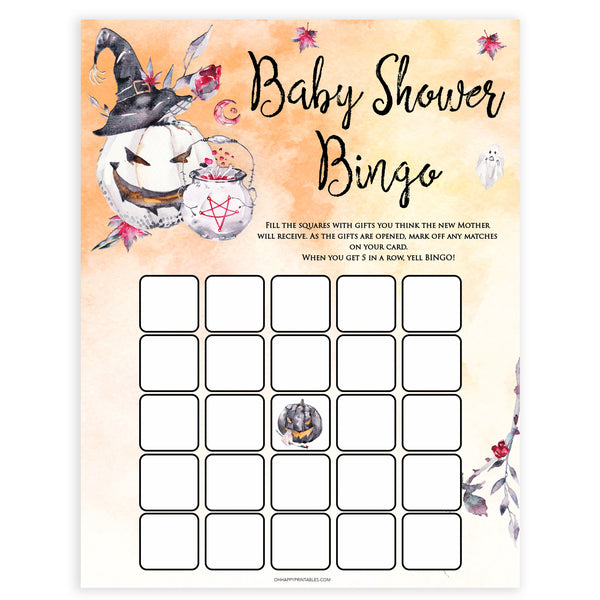 Baby Shower Bingo - Wizard Printable Baby Shower Games – OhHappyPrintables
