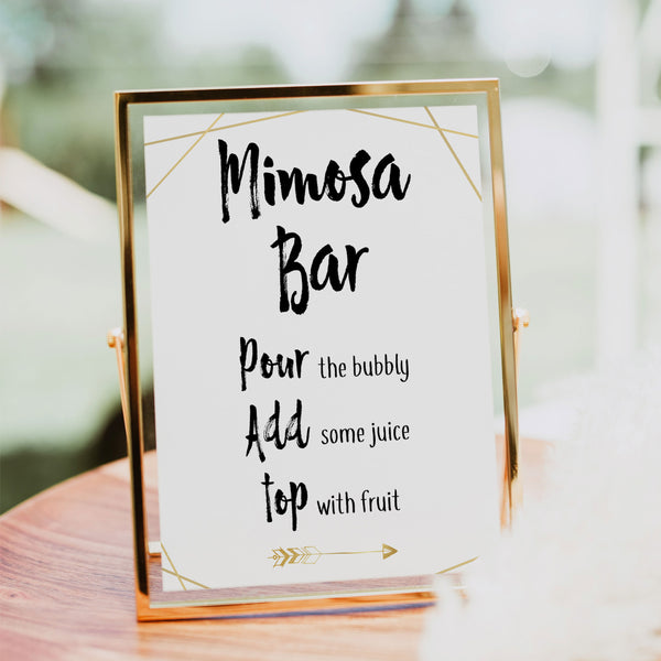 Mimosa Bar Bridal Shower Sign  Printable Space Cowgirl Bridal