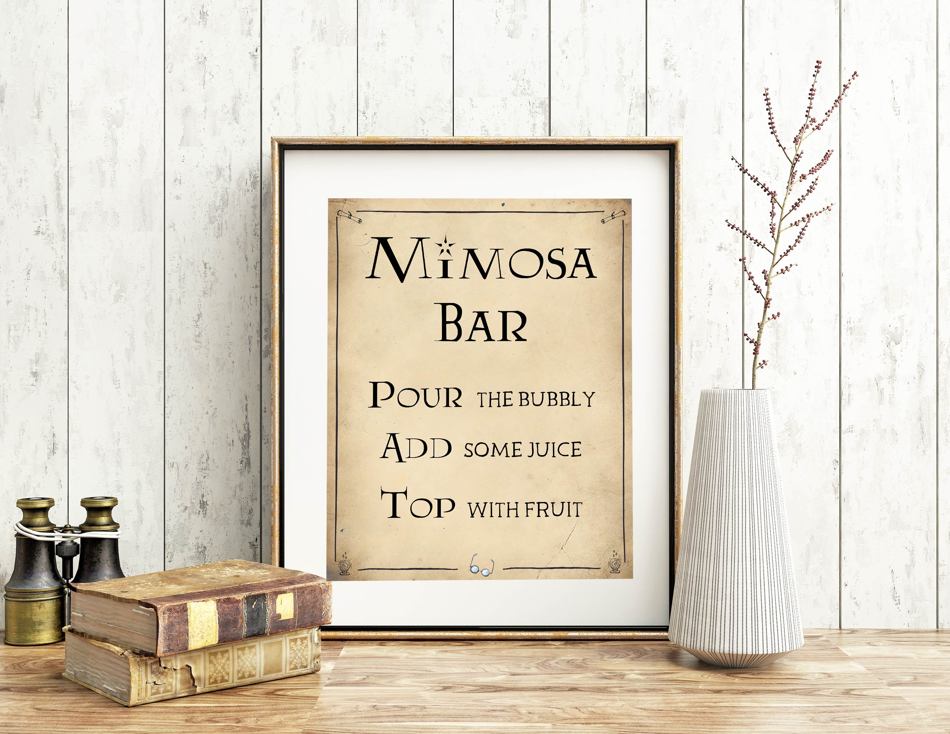 Mimosa Bar Bridal Shower Sign | Printable Harry Potter Bridal Shower
