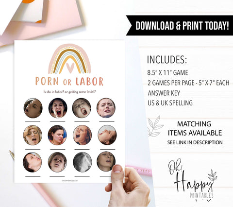 porn or labour, baby bump games, Printable baby shower games, boho rainbow baby games, baby shower games, fun baby shower ideas, top baby shower ideas, boho rainbow baby shower, baby shower games, fun boho rainbow baby shower ideas