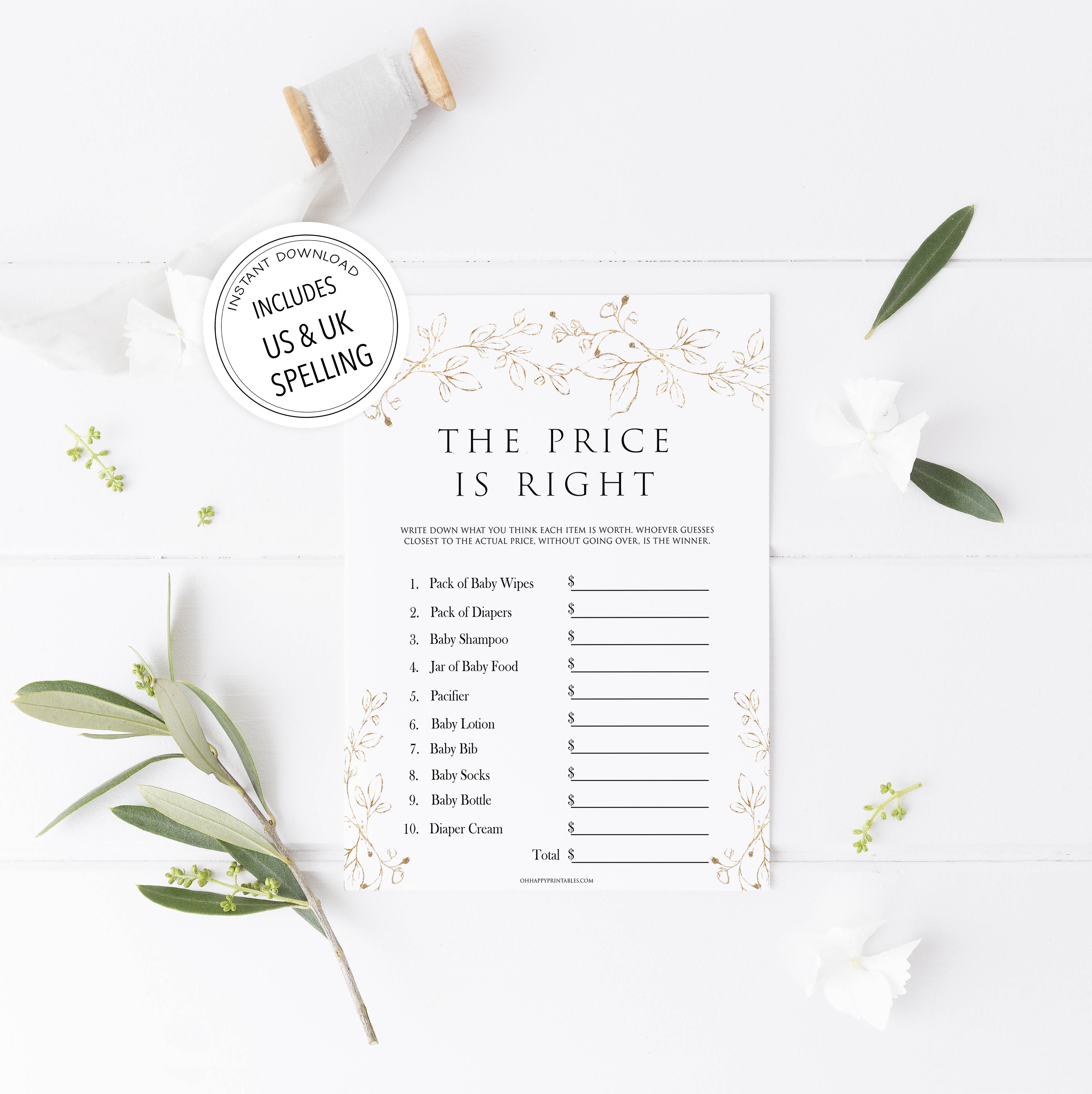 the price is right baby shower games, Printable baby shower games, gold leaf baby games, baby shower games, fun baby shower ideas, top baby shower ideas, gold leaf baby shower, baby shower games, fun gold leaf baby shower ideas