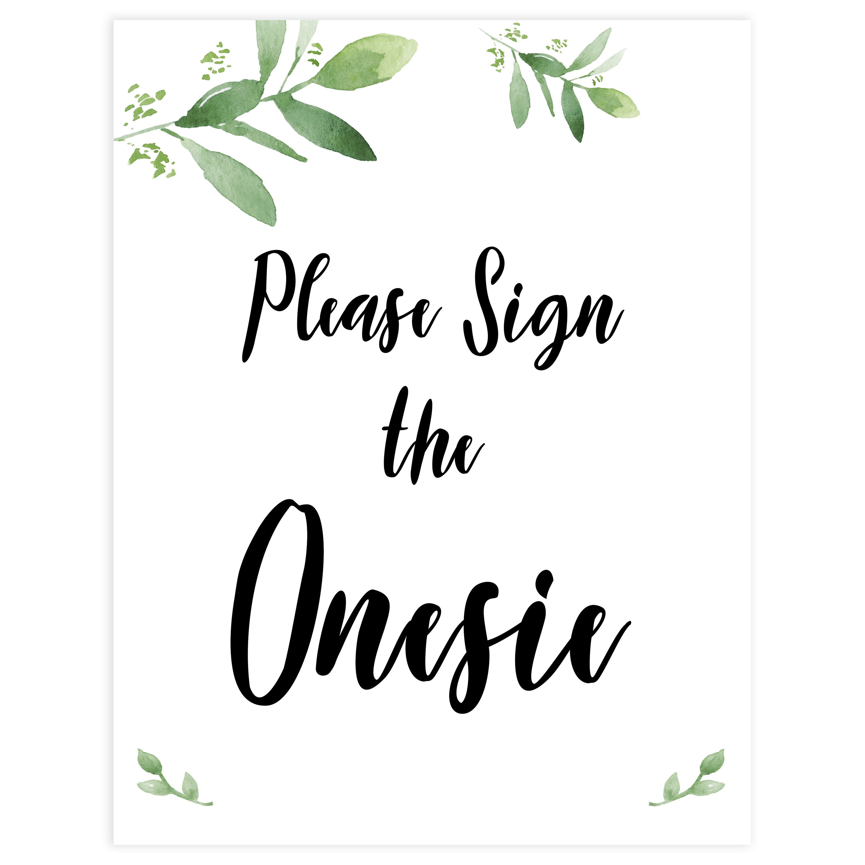 Sign The Onesie - Circus Printable Baby Games – OhHappyPrintables