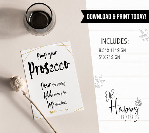 Pimp your Prosecco Sign - Bride Tribe