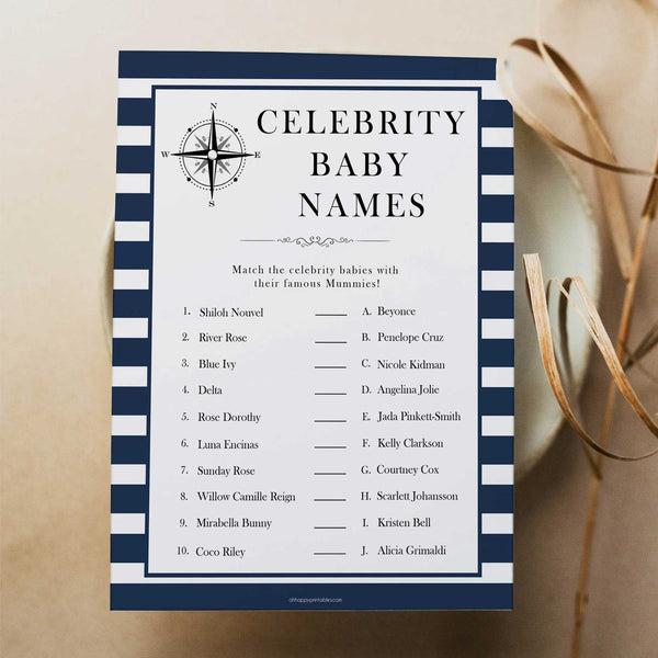 Match The Celebrity Baby Names - Baseball Printable Baby Shower Games –  OhHappyPrintables