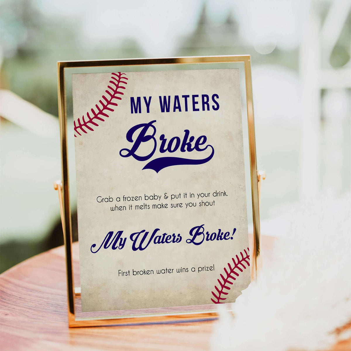 Little Slugger Waters Broke Game, Printable Baby Shower Games, Waters Broke Baby Game, My Waters Broke Game, Baseball Baby Shower Games, printable baby shower games, fun baby shower games, popular baby shower games