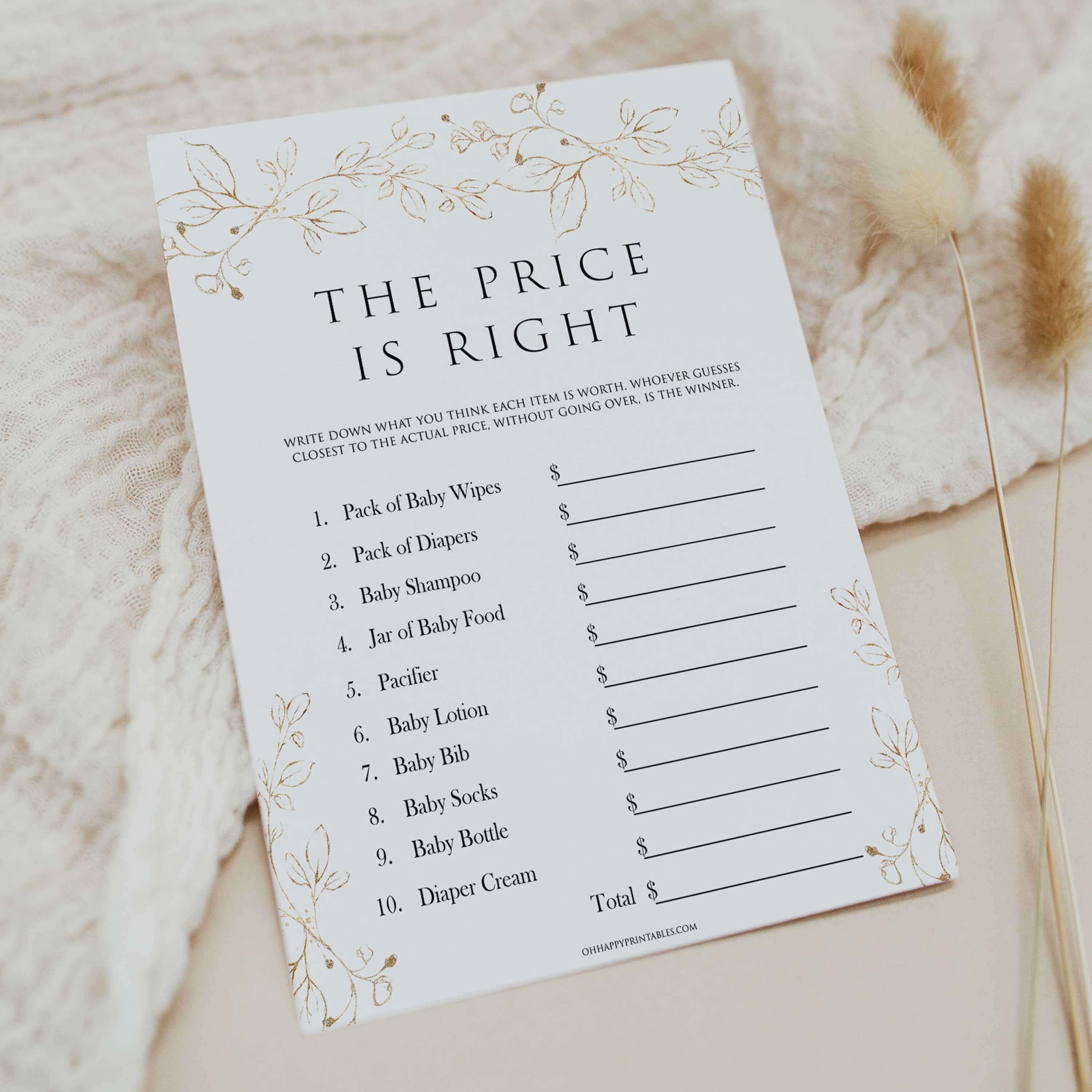 the price is right baby shower games, Printable baby shower games, gold leaf baby games, baby shower games, fun baby shower ideas, top baby shower ideas, gold leaf baby shower, baby shower games, fun gold leaf baby shower ideas