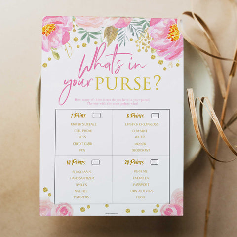 WHATS IN YOUR PURSE BABY SHOWER GAME – HornerNovelty